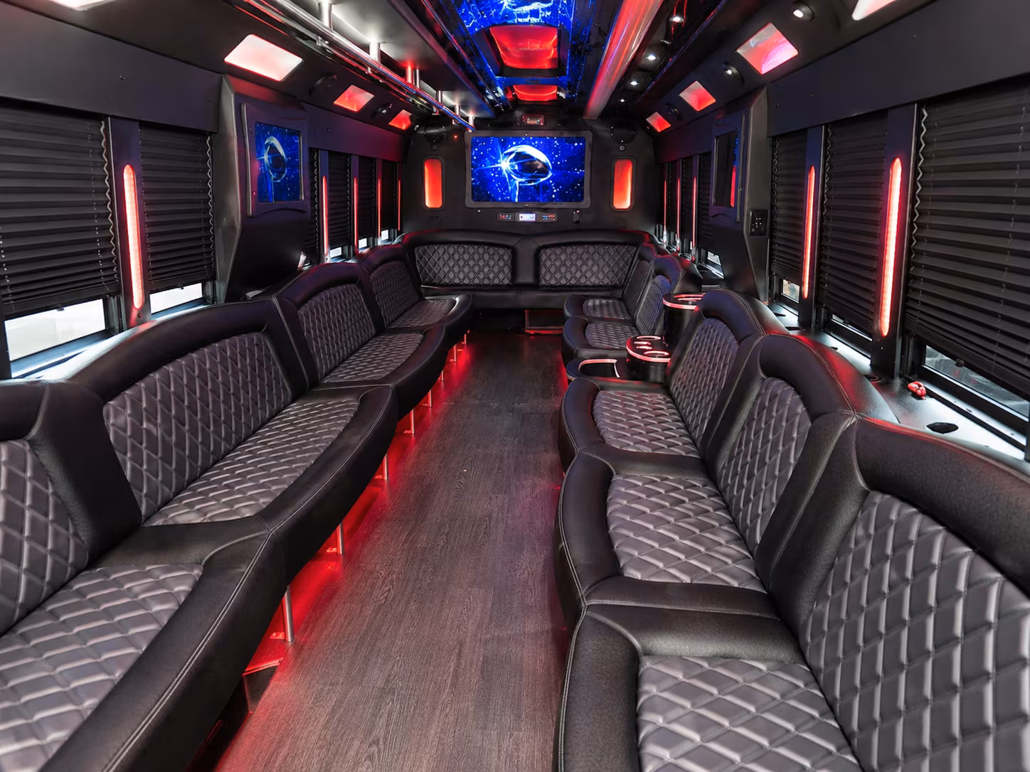 25 Passenger Party Bus Interior
