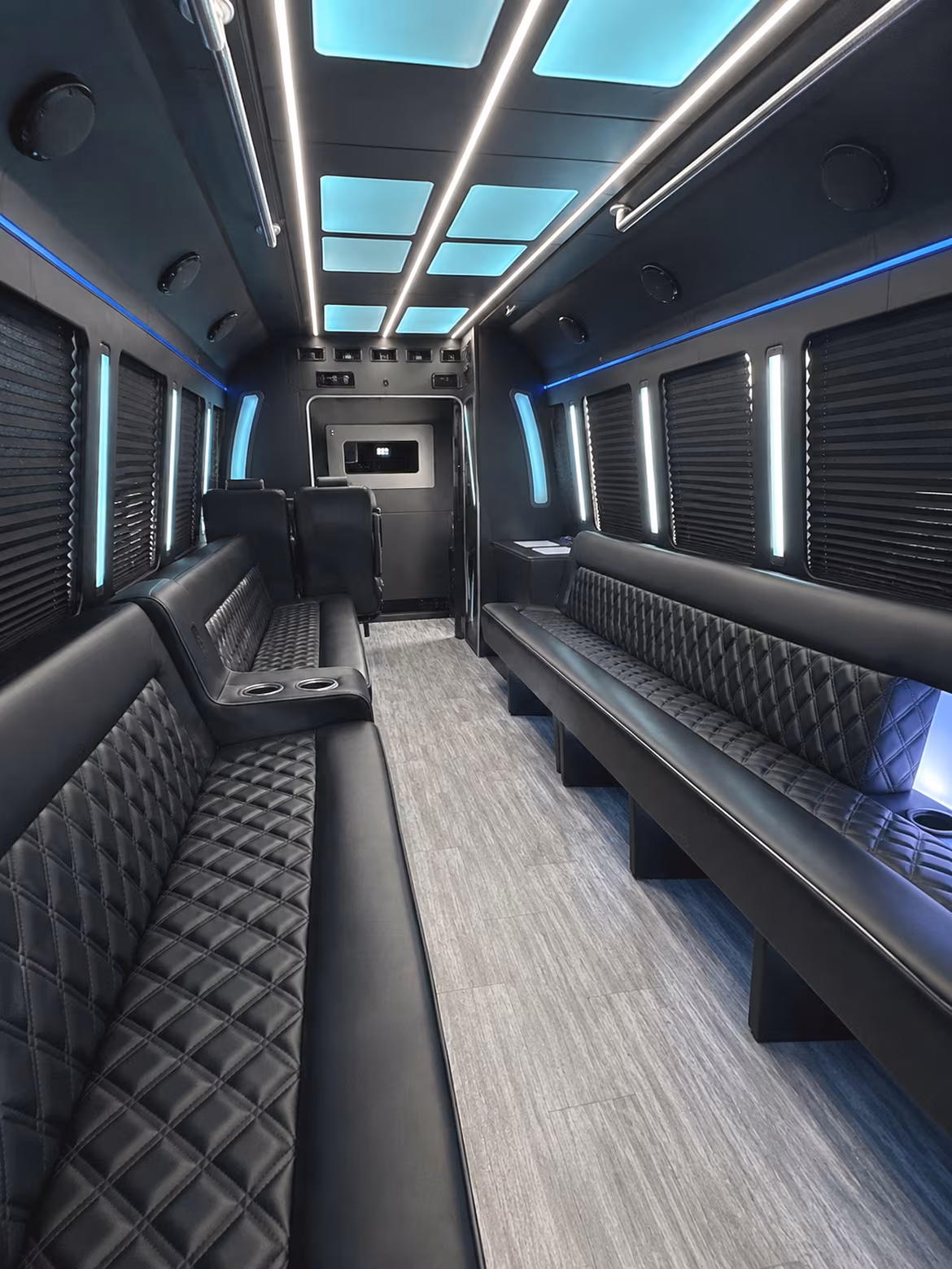 Anaheim Birthday, Sweet 16, & Quinceañera Transportation party bus interior
