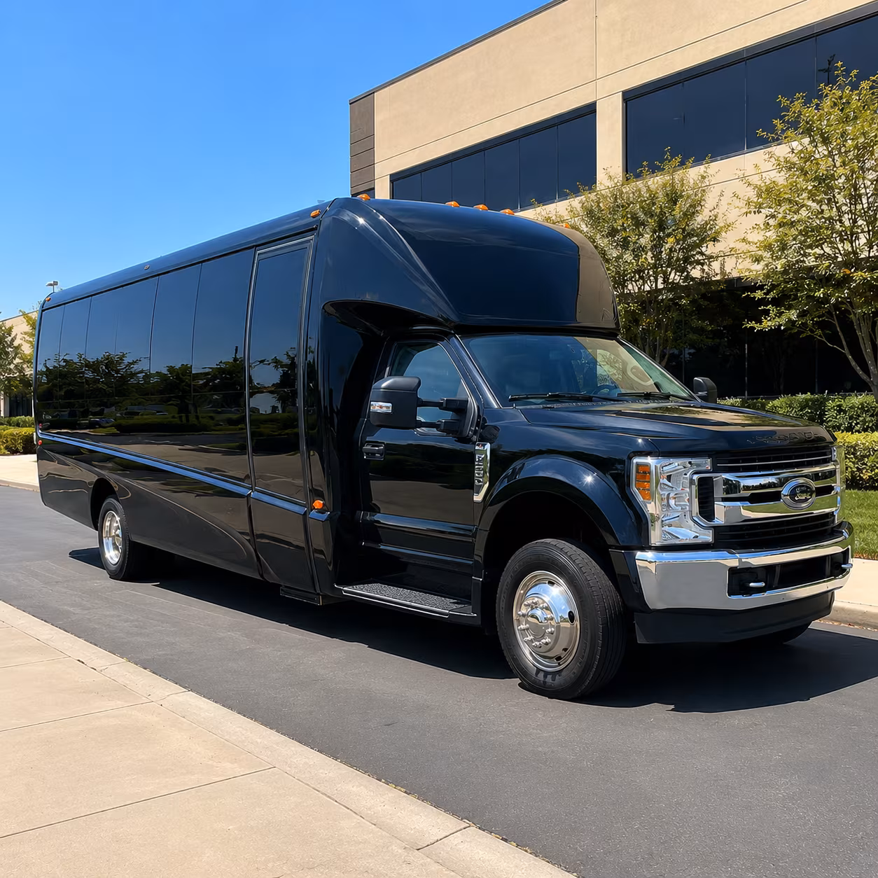 Anaheim Corporate Transportation party bus exterior