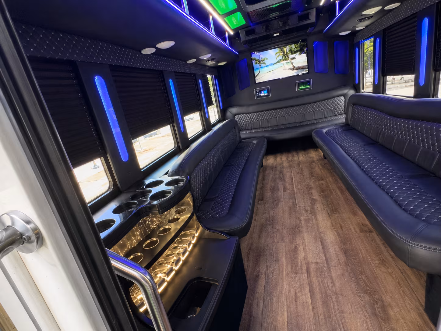 Anaheim Private Event Transportation party bus exterior