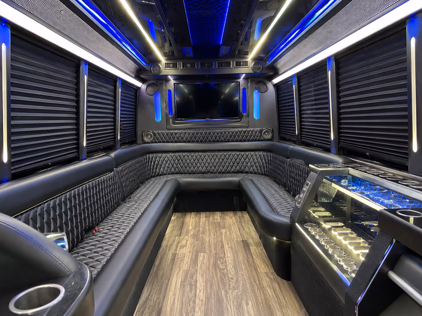Anaheim Prom & Homecoming Transportation party bus exterior