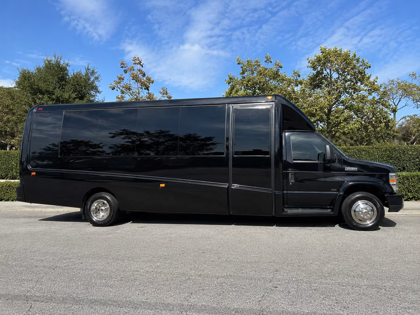 Anaheim School Event Transportation party bus exterior