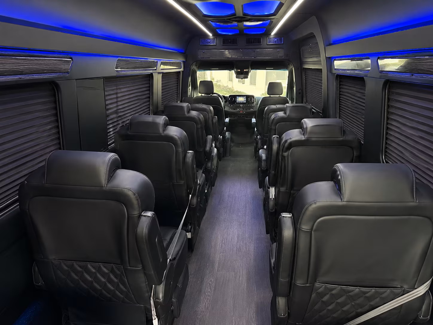 Anaheim School Event Transportation party bus interior
