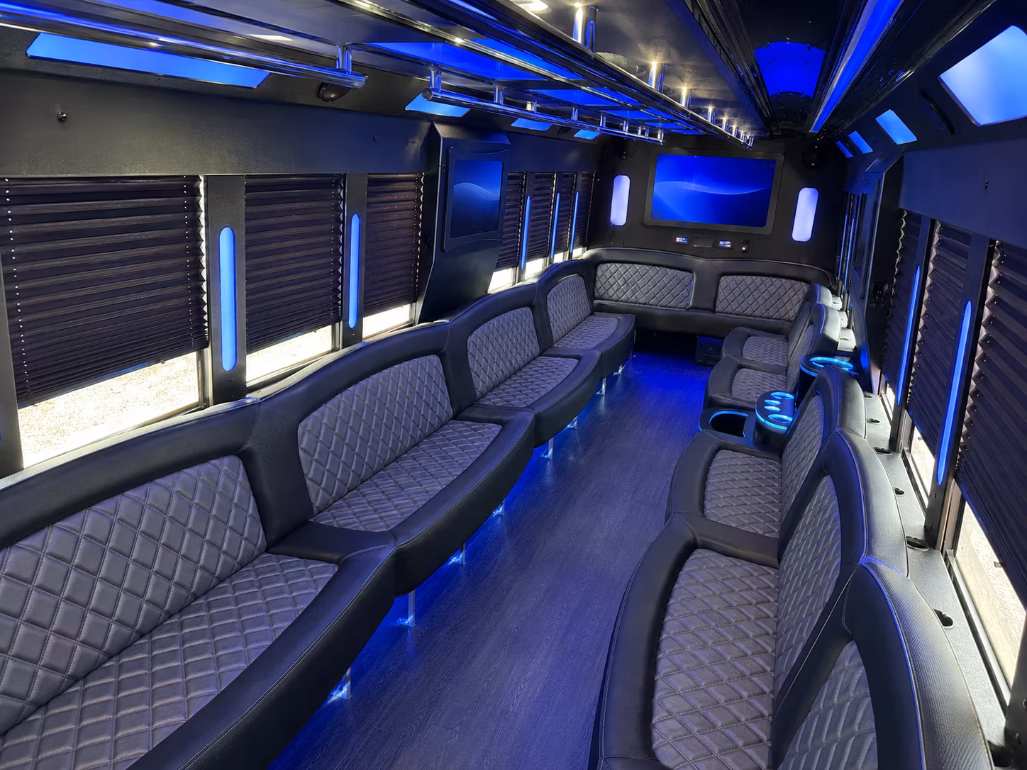 Anaheim Wedding Transportation party bus exterior