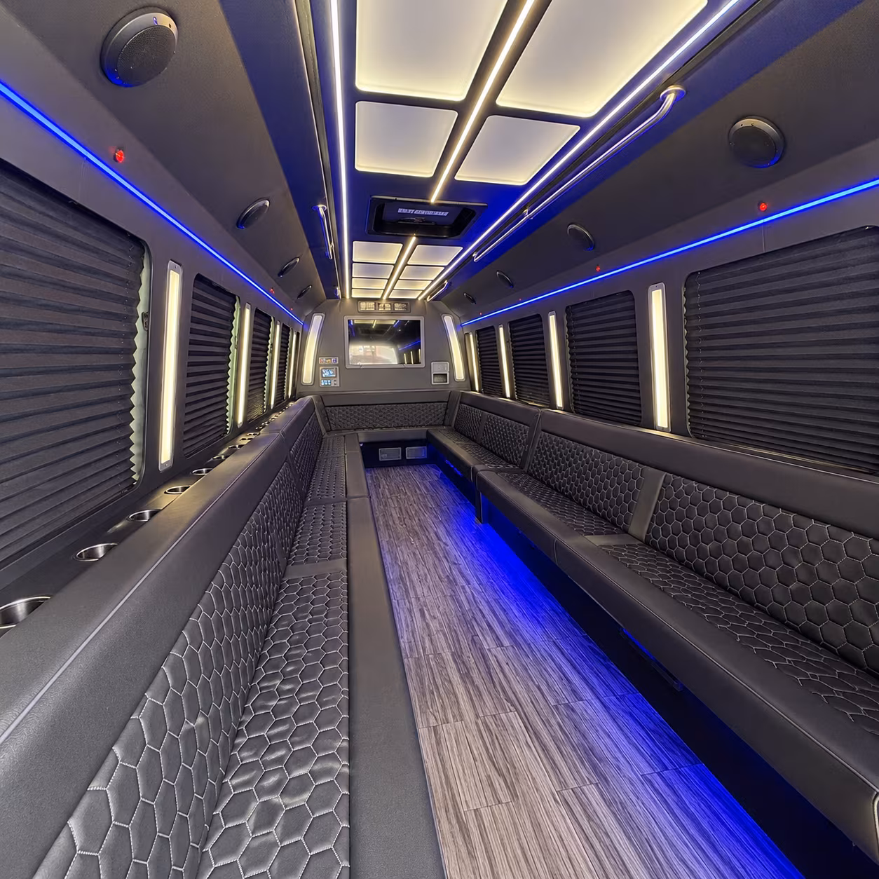 Anaheim Wedding Transportation party bus exterior