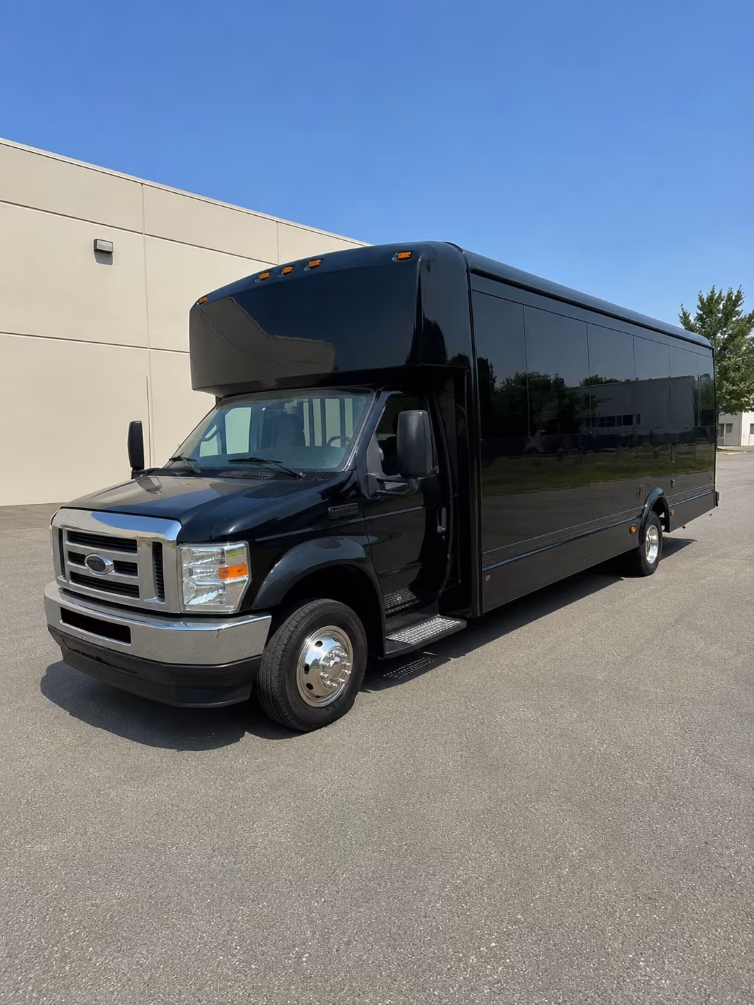 Anaheim Wedding Transportation party bus exterior