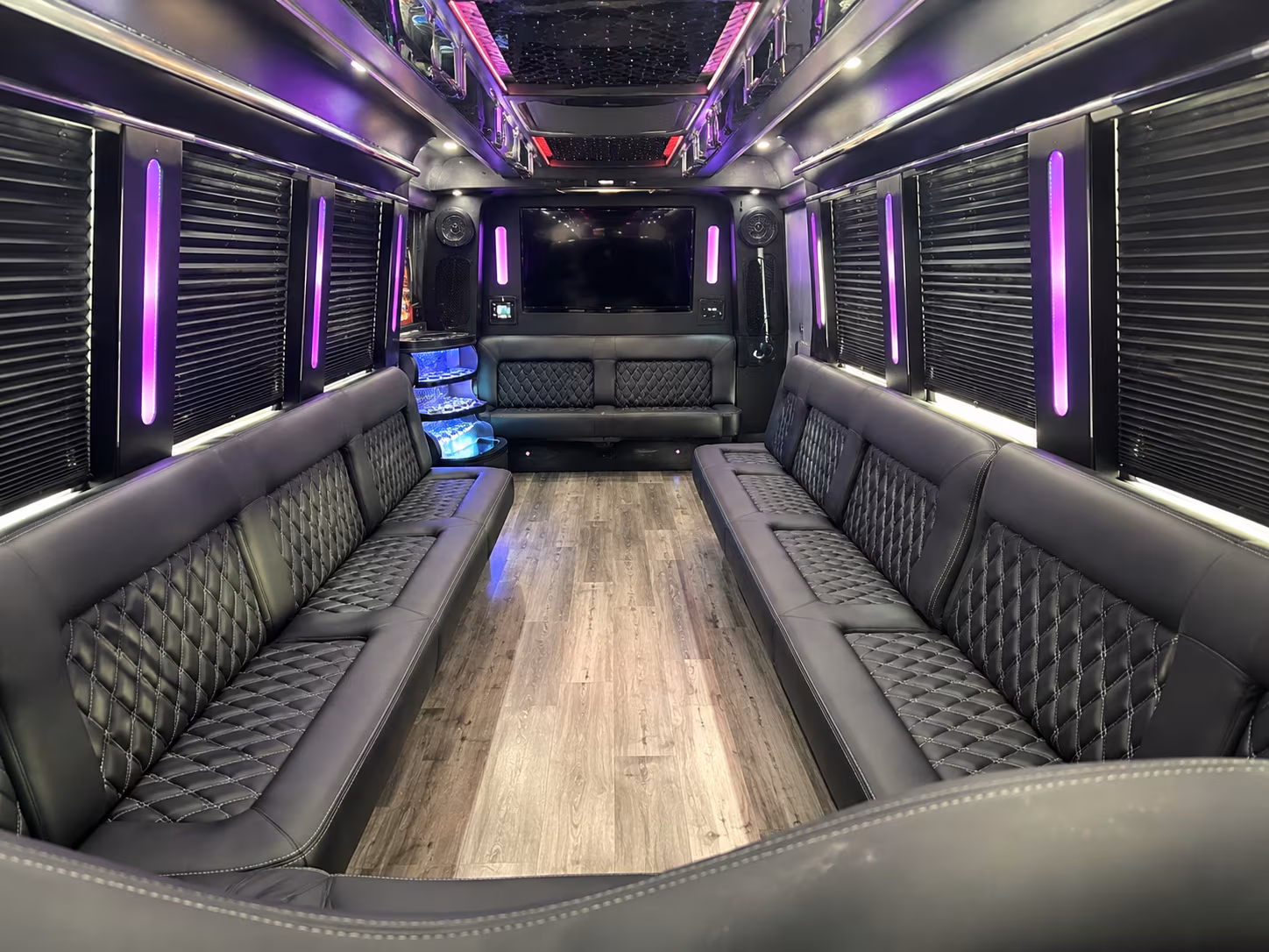 Anaheim Winery Tour & Pub Crawl Transportation party bus interior