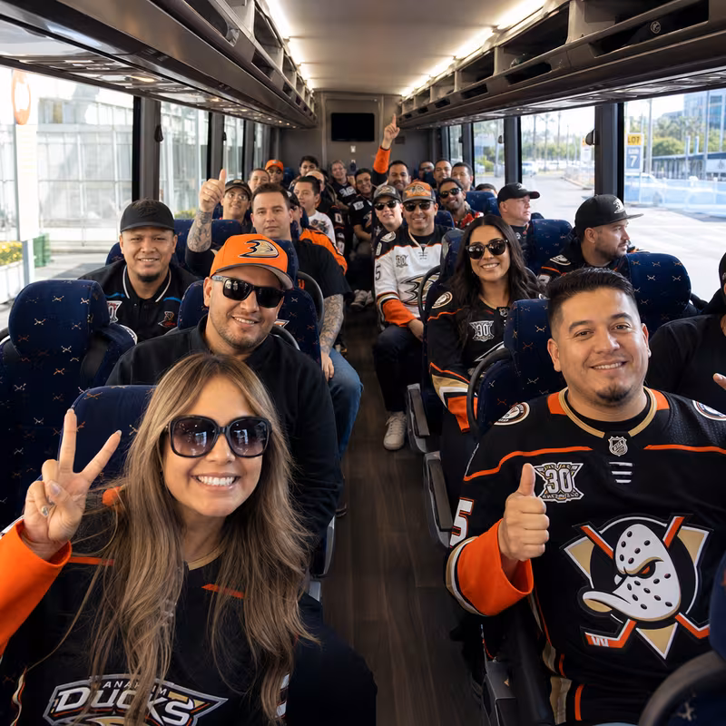 Black Mercedes Sprinter van staged for an Anaheim Sporting Event Transportation group