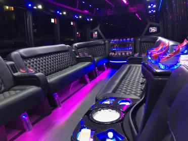 Irvine 15 Passenger Party Bus Interior
