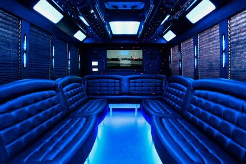 Irvine 36 Passenger Party Bus Interior